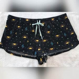 3/10 Secret Treasures Cactus Sun Print Cotton Sleep Shorts Black XL 16 18